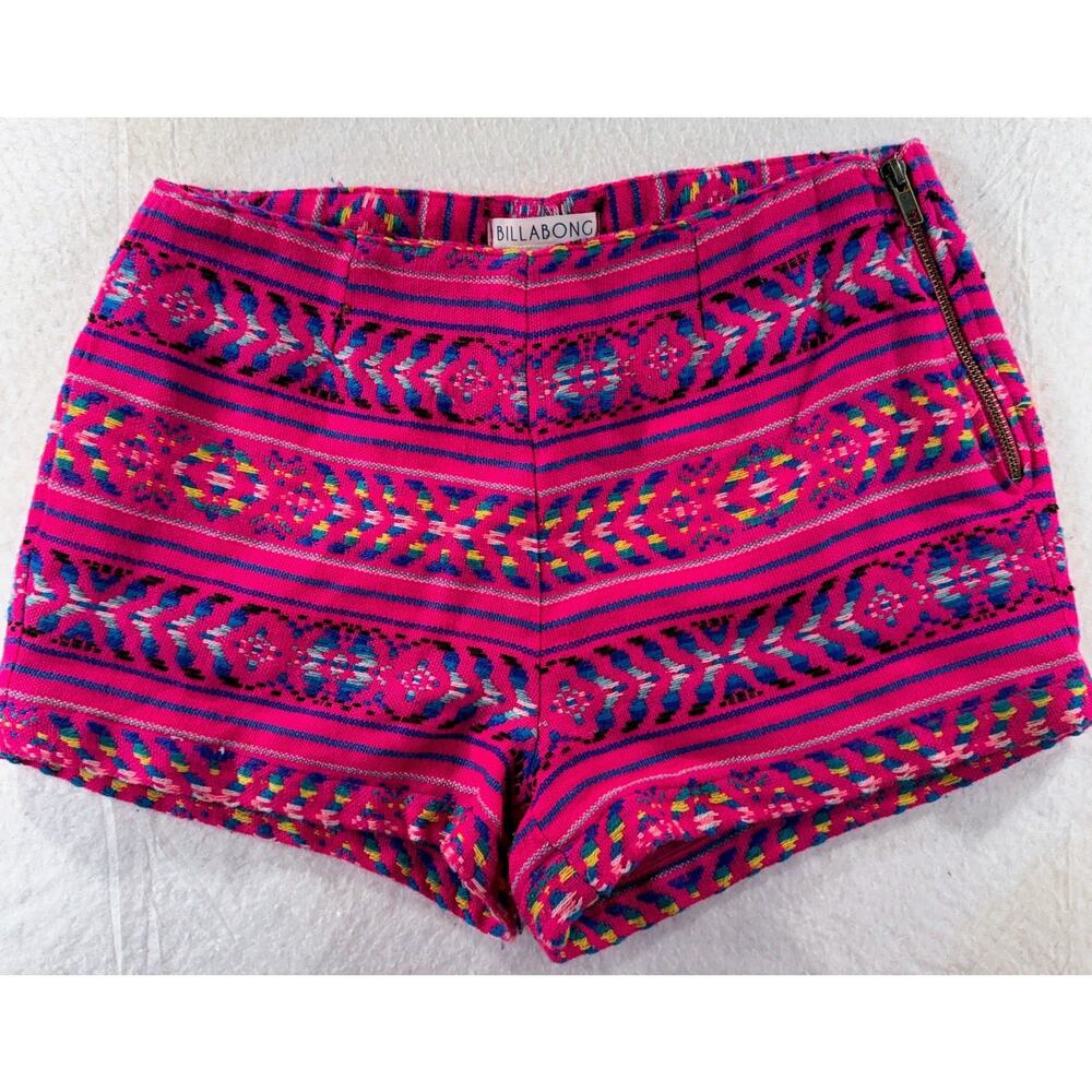 {BILLA BONG} Shorts Juniors Small Neon Lined Boho-Festival Summer ~